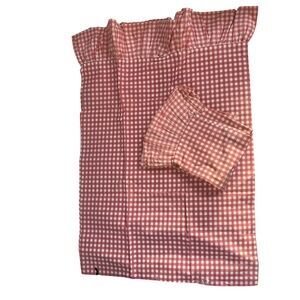 Ralph Lauren vintage pink white gingham check plaid TWO standard pillow cases